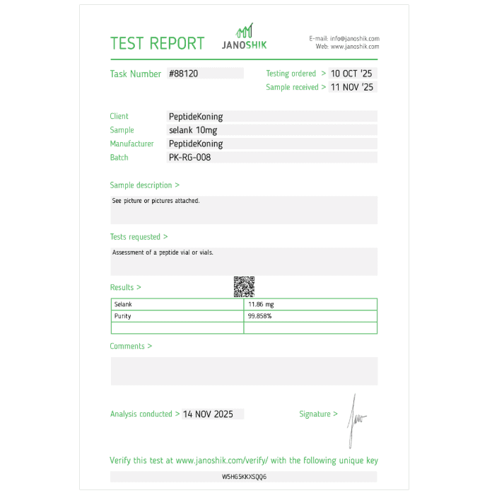 Selank test report 1