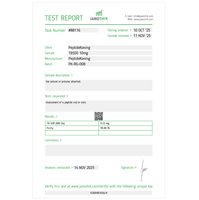 TB-500 test report 1