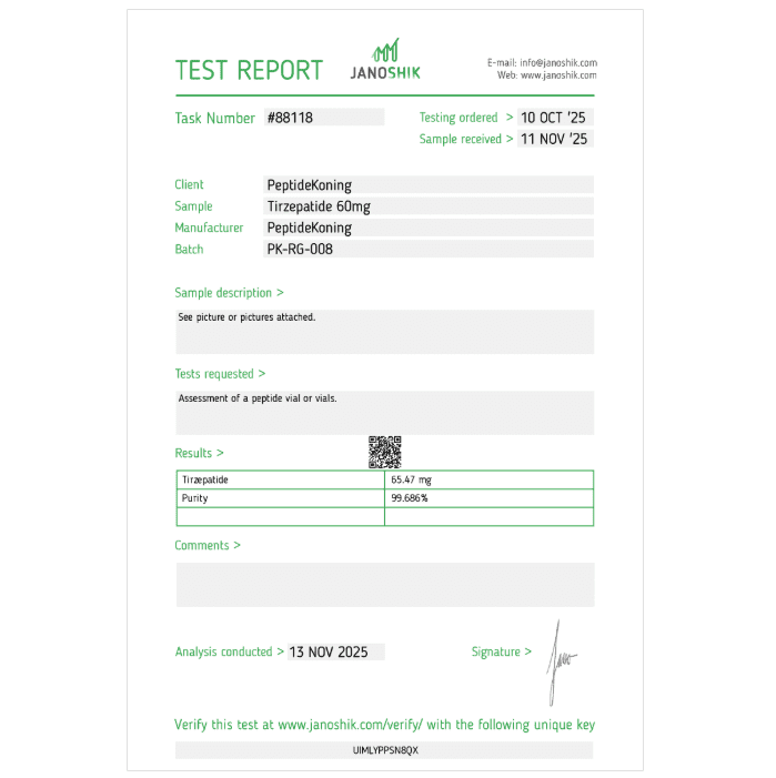 Semax test report 1